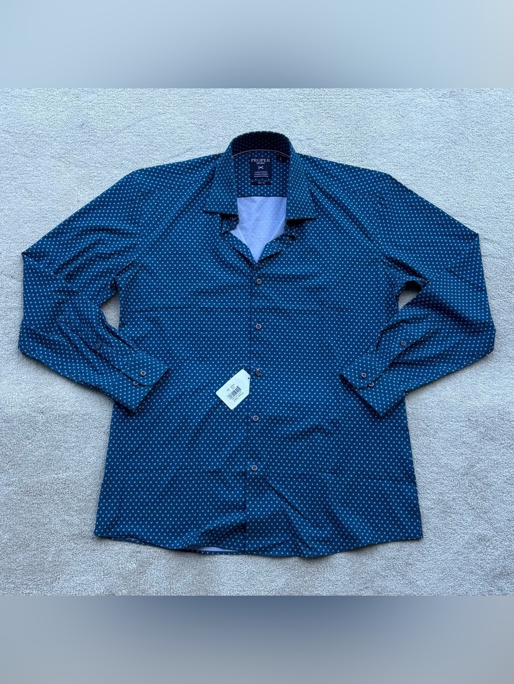 Propper Dark Blue Microdot Long-Sleeve Button-Down Shirt